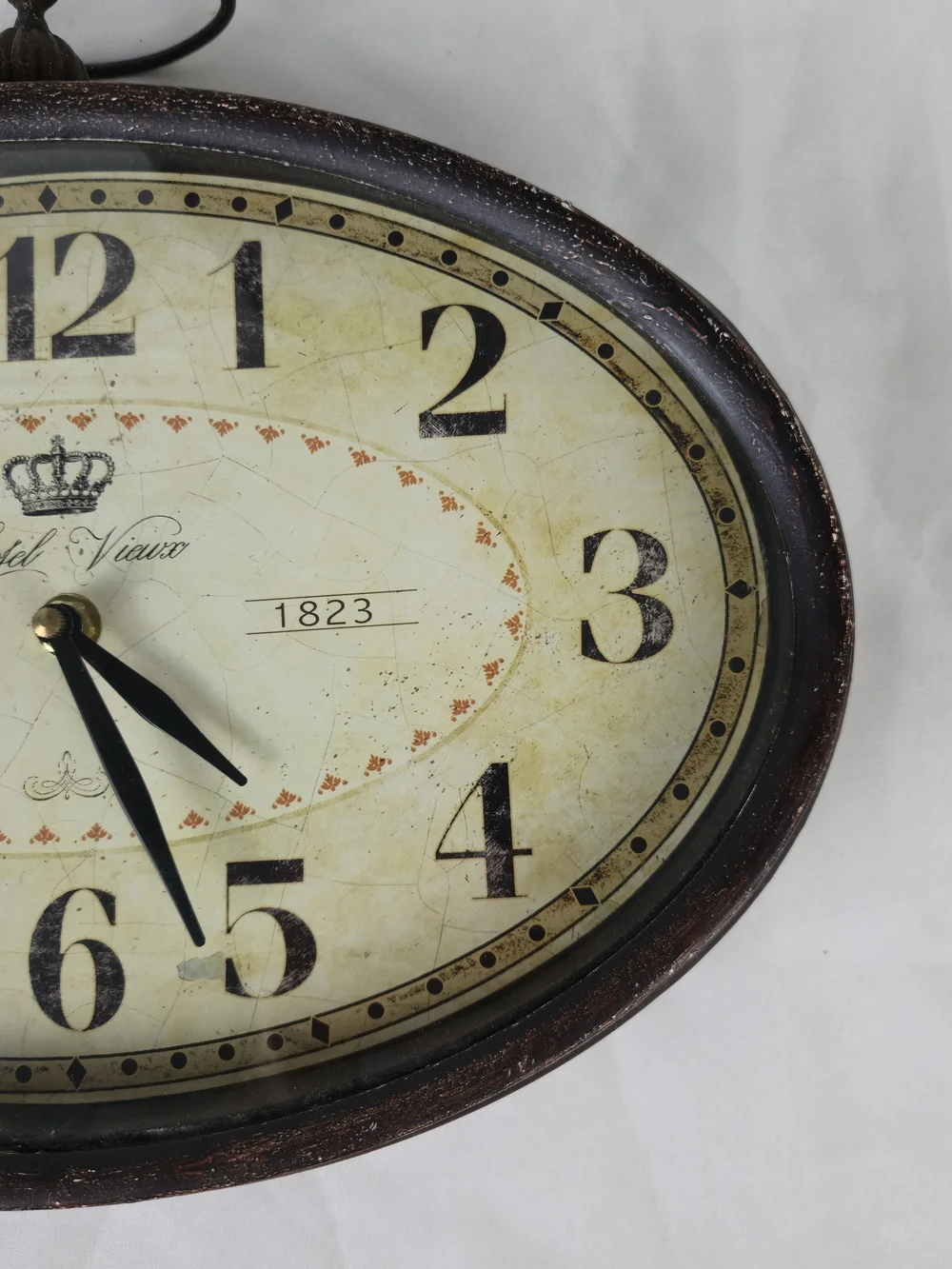 Vintage Style Hotel Vieux Oval Desk/Wall Clock